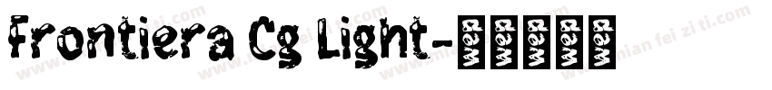 Frontiera Cg Light字体转换